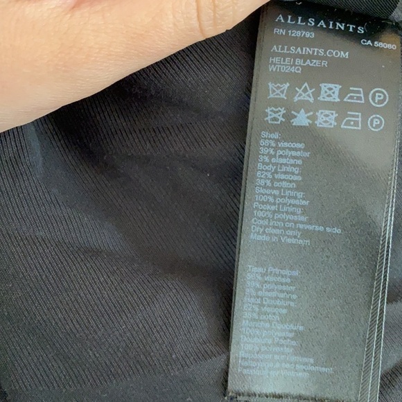 All Saints / Helei check glen plaid oversize double breasted Blazer Uk 12 US 8 - Picture 5 of 5